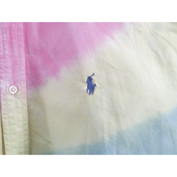 Polo Ralph Lauren Shirt Women's‎ Slim Tie Dye Custom Long Sleeve Button Up 14 - Picture 3 of 8